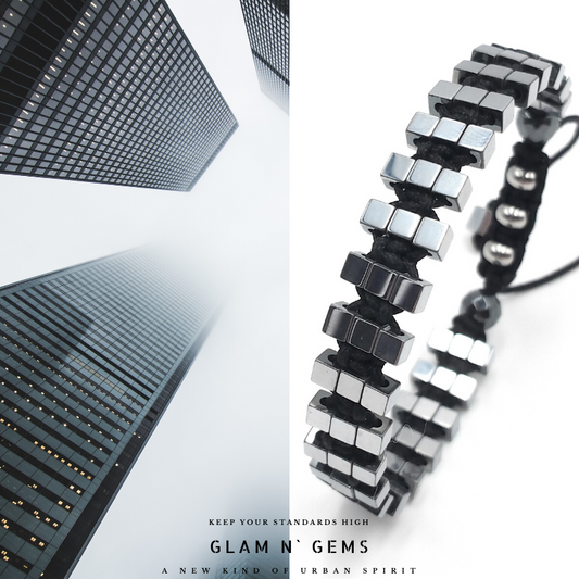 צמיד יוניסקס דגם "מטריקס" - המטייט כסף