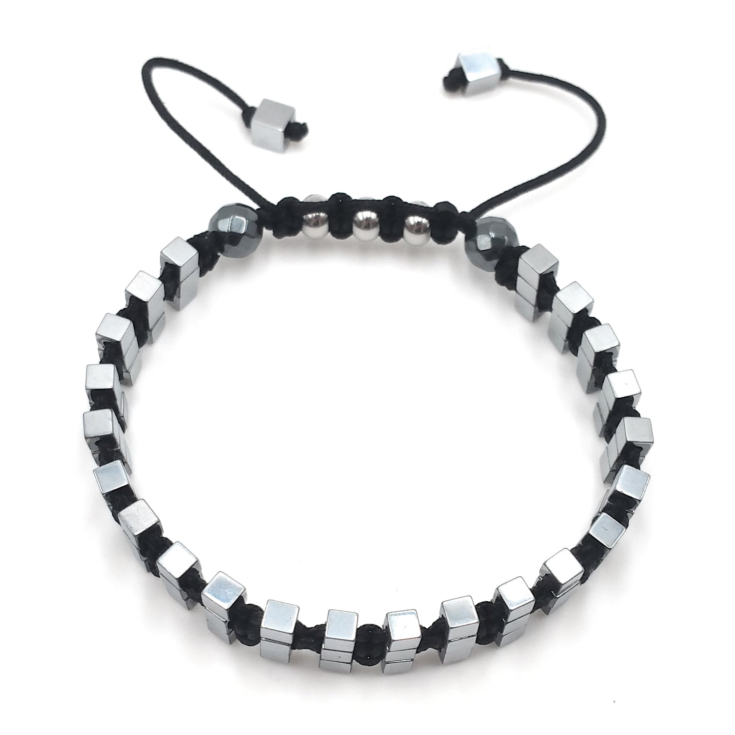 צמיד יוניסקס דגם "מטריקס" - המטייט כסף