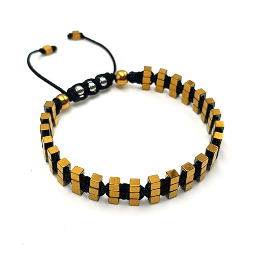 צמיד יוניסקס דגם "מטריקס" - המטייט זהב