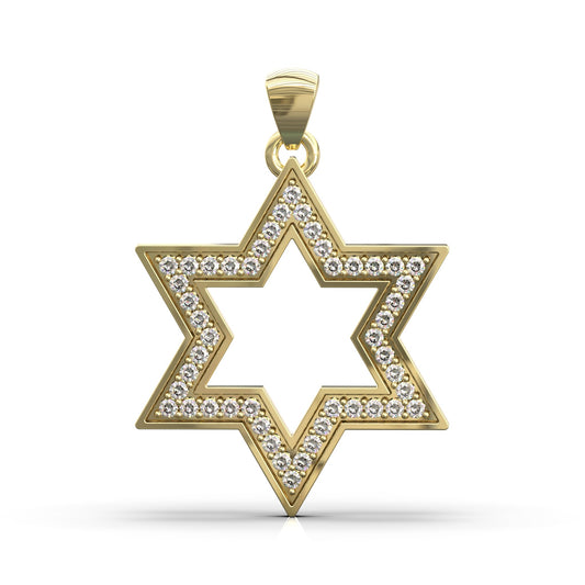diamond necklace with star of david