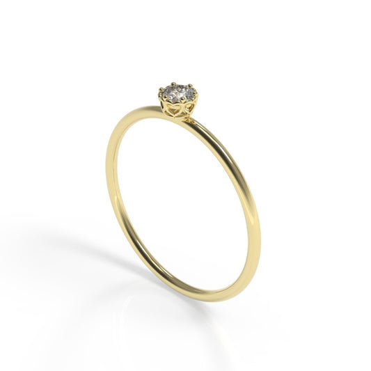 טבעות זהב עדינות לנשים אבני מזל אפריל