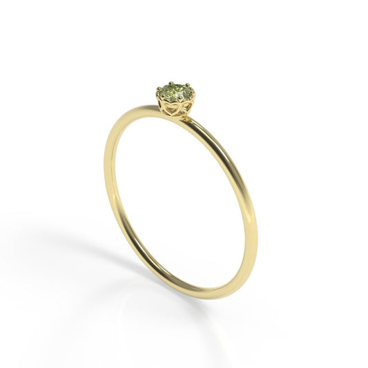 טבעות זהב עדינות לנשים אבני מזל