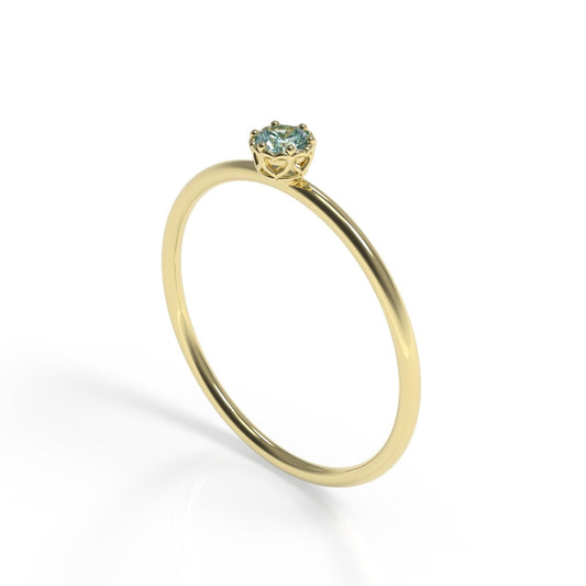 טבעות זהב עדינות לנשים אבני מזל דצמבר