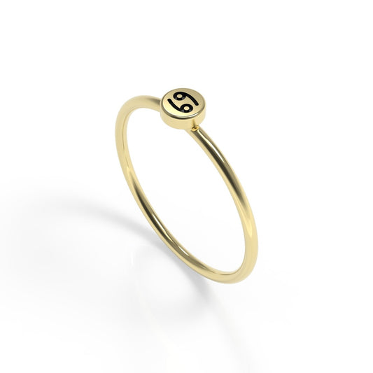 טבעת זהב אמיתי הורוסקופ סרטן