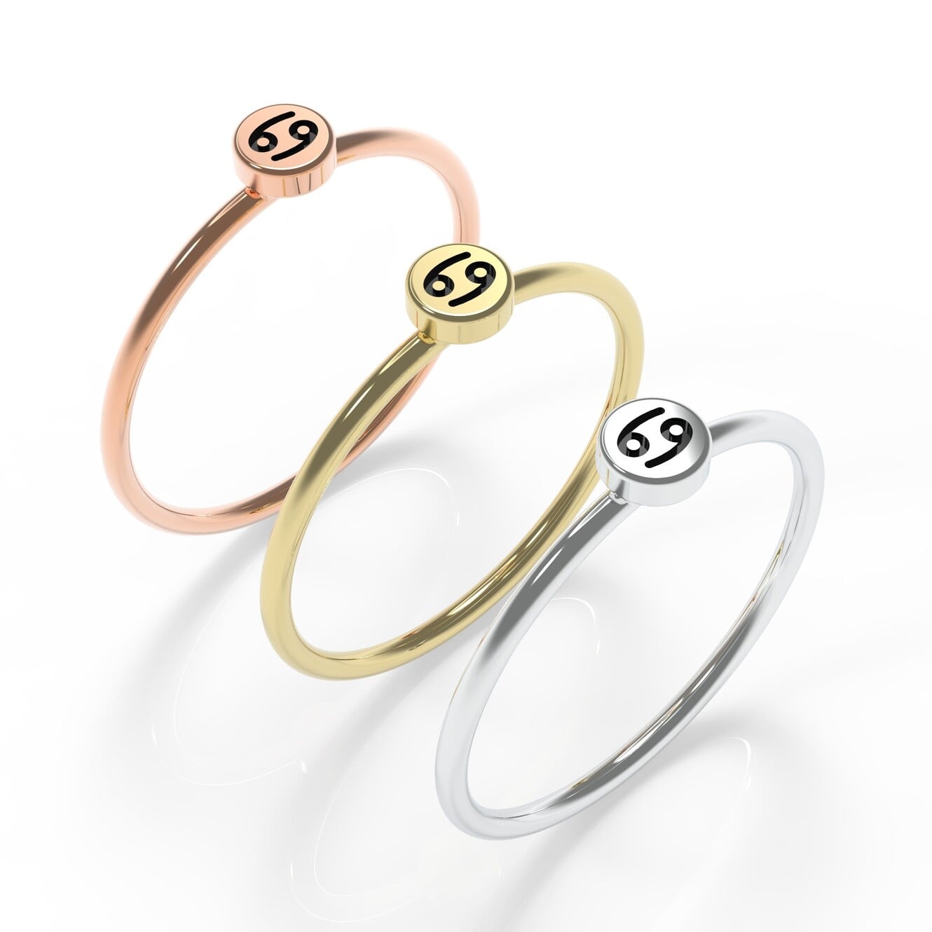 הורוסקופ סרטן טבעת זהב לבן לאישה