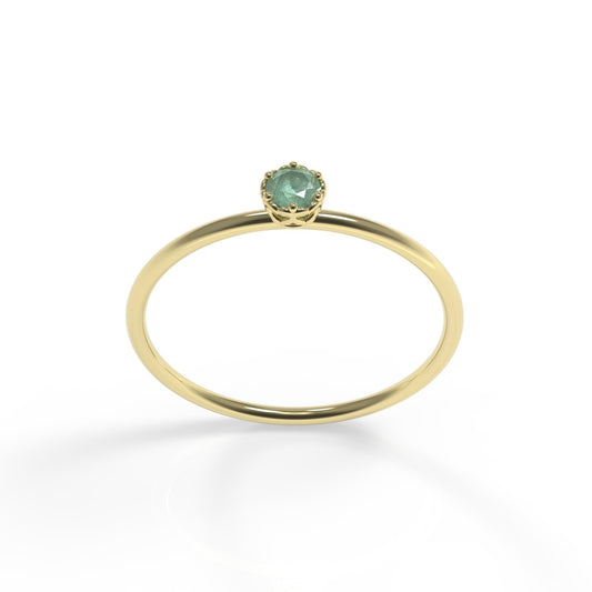 טבעת זהב מיוחדת אבנים לפי מזלות מאי