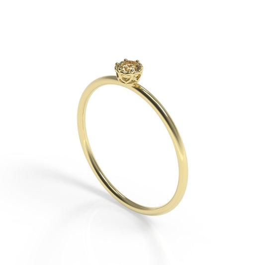 טבעות זהב עדינות לנשים אבני מזל נובמבר