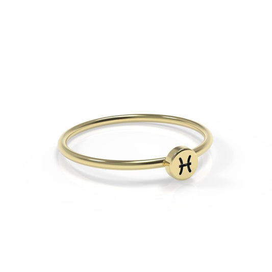 טבעת זהב אמיתי הורוסקופ דגים