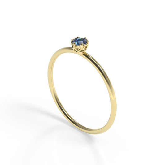 טבעות זהב עדינות לנשים אבני מזל ספטמבר