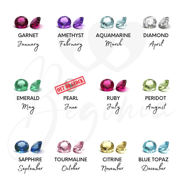 Begonia Jewelry Birthstones Chart