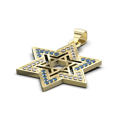 diamond necklace with magen david