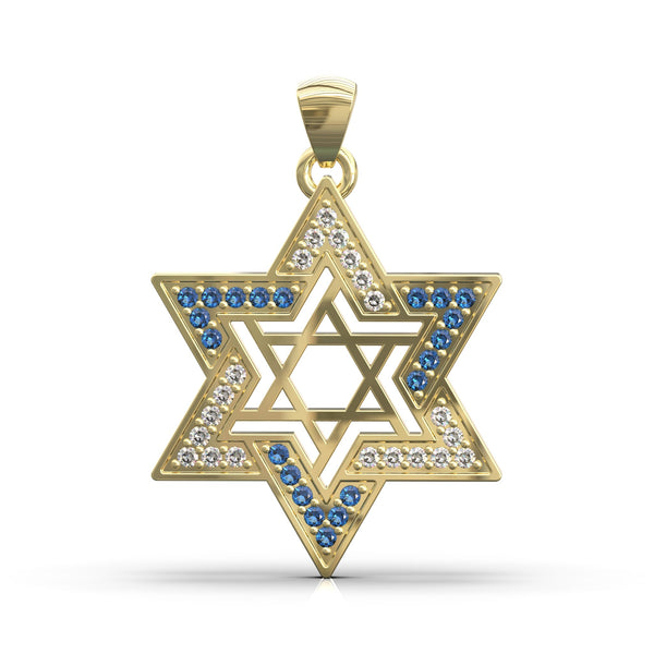 judaica necklace star of david
