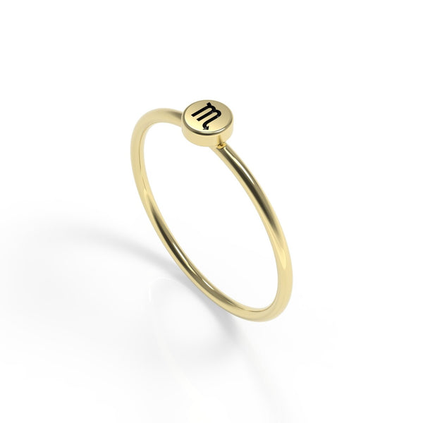 טבעת זהב מיוחדת מזל עקרב