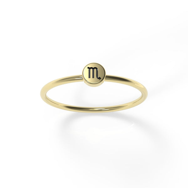 טבעת זהב אמיתי הורוסקופ עקרב
