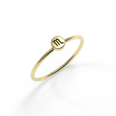 טבעת זהב לאישה מזל עקרב